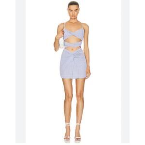 Matthew Bruch - Tripe Twist Twist Mini Dress - Navy - 3 (Medium)